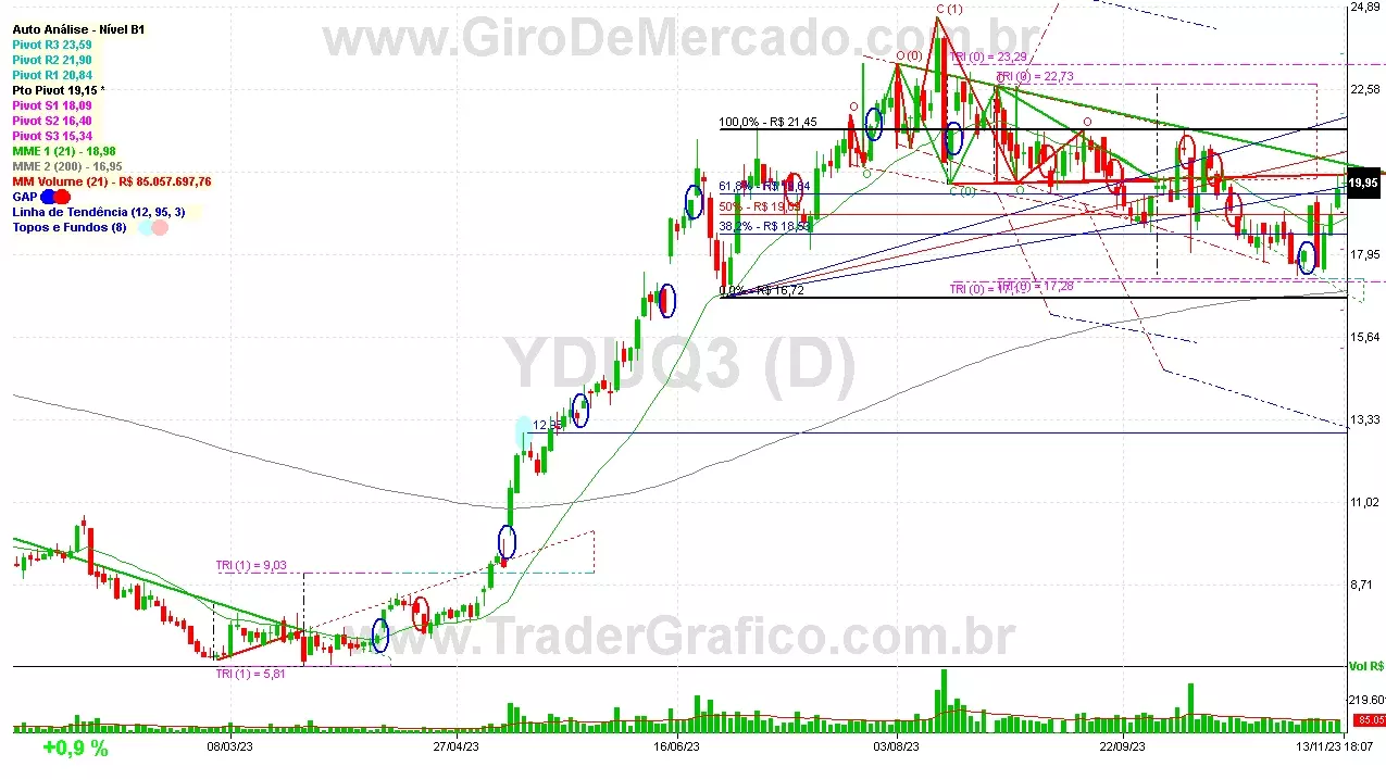 YDUQ3 analisado em 13-11-23 por Carlos Martins, CNPI-t